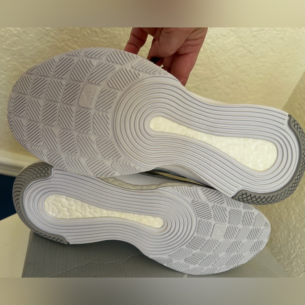 Adidas Crazyflight Shoes White Silver Metallic & Grey Color-way S 8 GY9270 - Picture 15 of 16